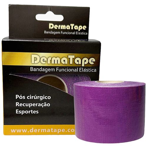 Bandagem Elástica Kinesio DermaTape 5mx5cm Lilas Bandagem Elástica Kinesio DermaTape 5mx5cm Lilas