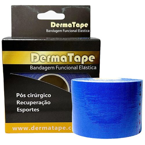 Bandagem Elástica Kinesio DermaTape 5mx5cm Azul Bandagem Elástica Kinesio DermaTape 5mx5cm Azul
