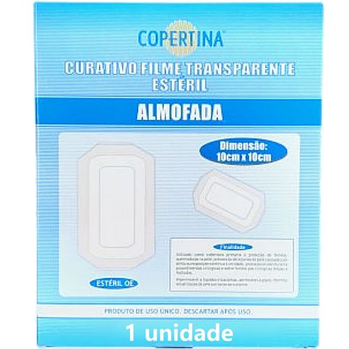 Curativo Filme Copertina Transparente Almofada 10x10cm - unidade Curativo Filme Copertina Transparente Almofada 10x10cm - unidade
