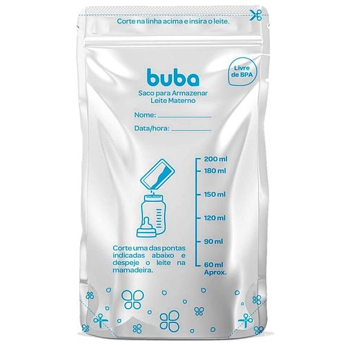 Saco para Leite Materno Buba 200ml - 25 unidades Saco para Leite Materno Buba 200ml - 25 unidades