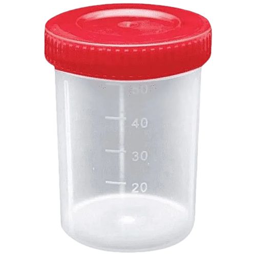 Coletor de Urina/Fezes Cral Estéril 50ml com Tampa - unidade Coletor de Urina/Fezes Cral Estéril 50ml com Tampa - unidade