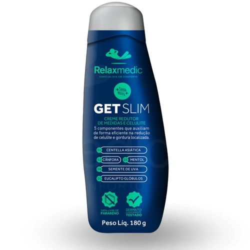 Gel Get Slim Redutor de Medidas e Celulite Relaxmedic - 180g Gel Get Slim Redutor de Medidas e Celulite Relaxmedic - 180g