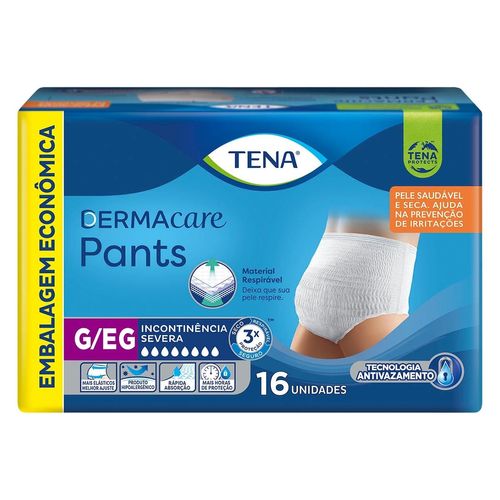 Roupa Íntima Tena Pants Dermacare - Tamanho G/EG - Com 16 unidades