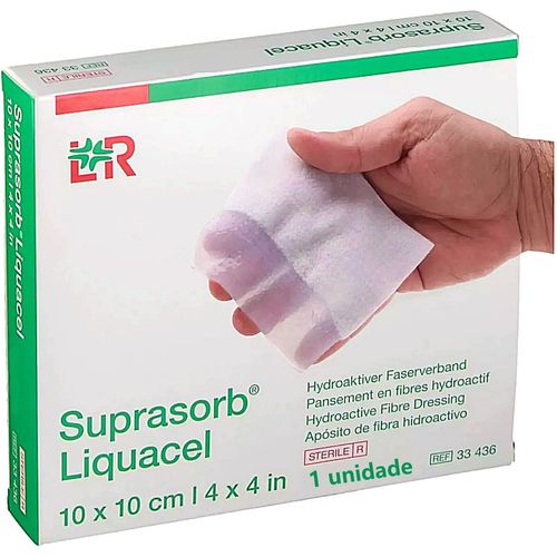 Curativo Suprasorb Liquacel Hidroativo 33436 10x10cm - unidade Curativo Suprasorb Liquacel Hidroativo 33436 10x10cm - unidade