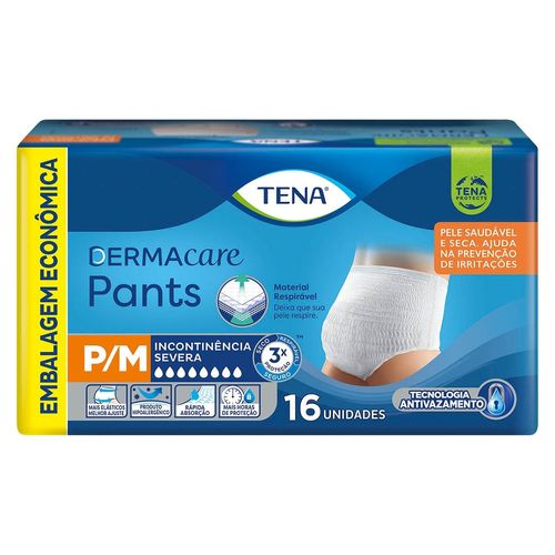 Roupa Íntima Tena Pants Dermacare Tam P/M 16 unidades