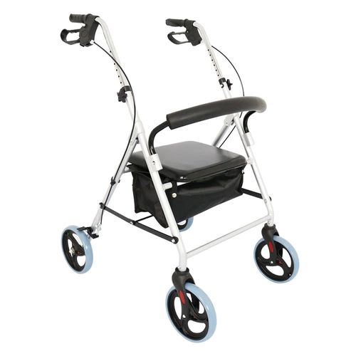 Andador de Alumínio com 4 Rodas, Assento e Cesta D12 Dellamed Andador de Alumínio com 4 Rodas, Assento e Cesta D12 Dellamed