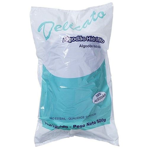 Algodão Hidrófilo Delicato Cremer 500g - unidade Algodão Hidrófilo Delicato Cremer 500g - unidade