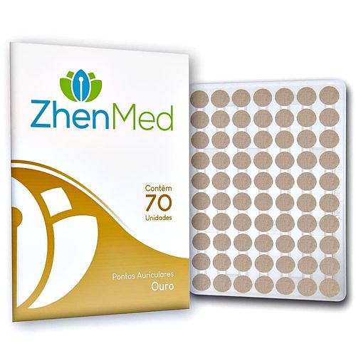 Placa Acupuntura ZhenMed Ouro Esparadrapo Redondo - 70 unidades Placa Acupuntura ZhenMed Ouro Esparadrapo Redondo - 70 unidades