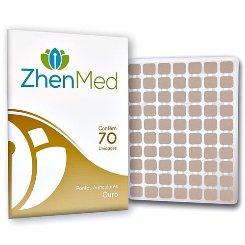 Placa Acupuntura ZhenMed Ouro Micropore Quadrado - 70 unidades Placa Acupuntura ZhenMed Ouro Micropore Quadrado - 70 unidades