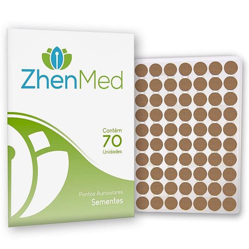 Placa Acupuntura ZhenMed Semente Esparadrapo Redondo - 70 unidades Placa Acupuntura ZhenMed Semente Esparadrapo Redondo - 70 unidades