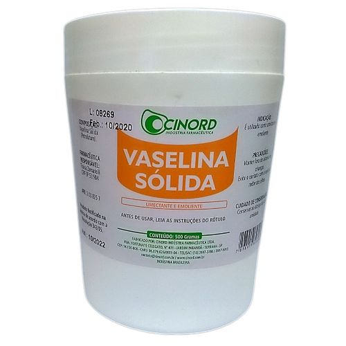 Vaselina Sólida 500g Cinord - unidade Vaselina Sólida 500g Cinord - unidade