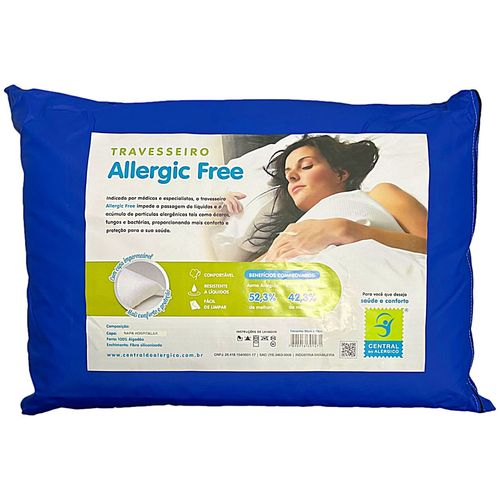 Travesseiro Hospitalar Allergic Free 50X70X10cm - unidade