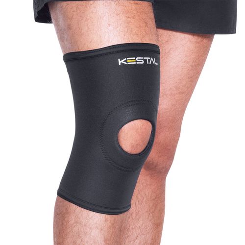 Joelheira com Orifício Reforçado KSN002 Preta Tam G - unidade Joelheira com Orifício Reforçado KSN002 Preta Tam G - unidade