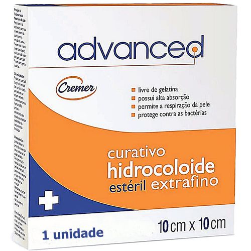 Curativo Advanced Hidrocolóide Extra Fino 10x10cm - unidade Curativo Advanced Hidrocolóide Extra Fino 10x10cm - unidade