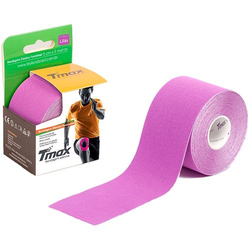 Bandagem Elástica Kinesio TMax Lilás 5cmX5m - unidade Bandagem Elástica Kinesio TMax Lilás 5cmX5m - unidade