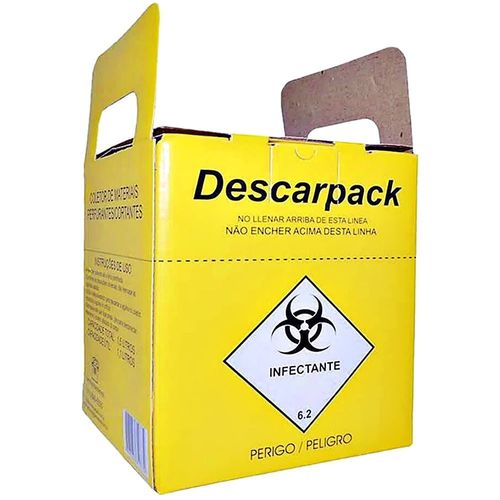 Coletor de Material Perfurocortante Descarpack 20l - unidade Coletor de Material Perfurocortante Descarpack 20l - unidade