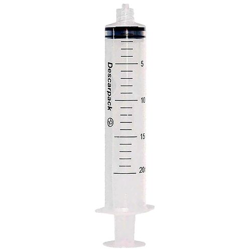 Seringa Hipodérmica Descarpack - 20ml - Luer Lock - Sem Agulha - Unidade