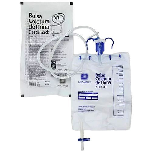 Bolsa Coletora Urina Descarpack - Sistema Fechado - 2L - Unidade Bolsa Coletora Urina Descarpack - Sistema Fechado - 2L - Unidade