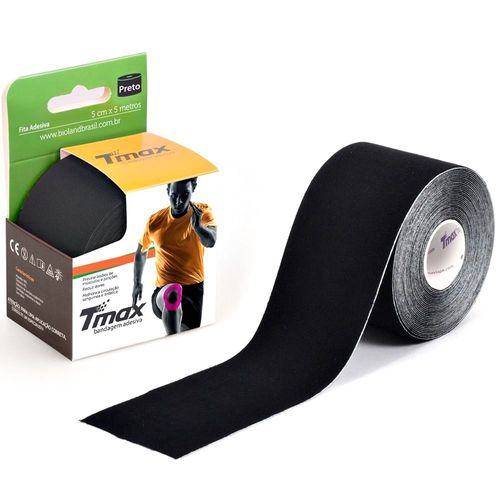 Bandagem Elástica Kinesio TMax Preta 5cmX5m - unidade Bandagem Elástica Kinesio TMax Preta 5cmX5m - unidade