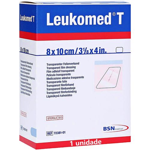 Curativo Filme Transparente Leukomed T 72381-01 8x10cm - unidade Curativo Filme Transparente Leukomed T 72381-01 8x10cm - unidade