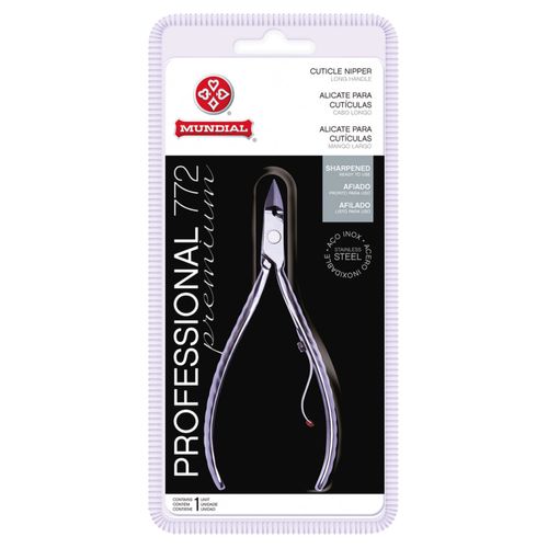 Alicate Cutícula Mundial 772-PR Profissional Inox Cabo Longo Alicate Cutícula Mundial 772-PR Profissional Inox Cabo Longo