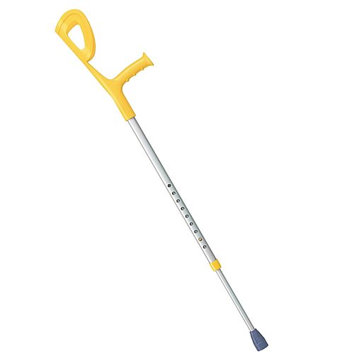 Muleta Canadense Infantil Mercur - Fixa - Amarela - Unidade Muleta Canadense Infantil Mercur - Fixa - Amarela - Unidade