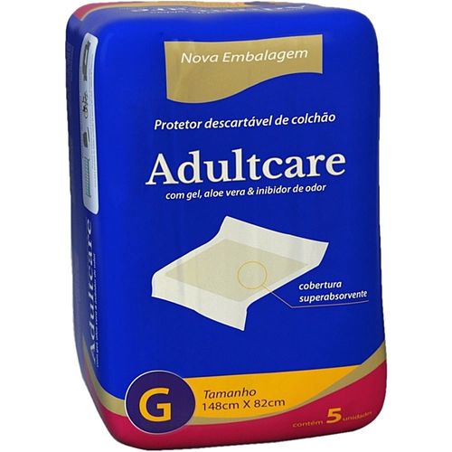 Protetor Descartável de Colchão Adultcare G 148x82cm - 5 unidades Protetor Descartável de Colchão Adultcare G 148x82cm - 5 unidades