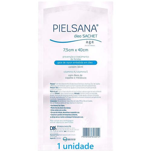 Pielsana Gaze Rayon Óleo AGE Sachê 7.5cmx40cm - unidade Pielsana Gaze Rayon Óleo AGE Sachê 7.5cmx40cm - unidade