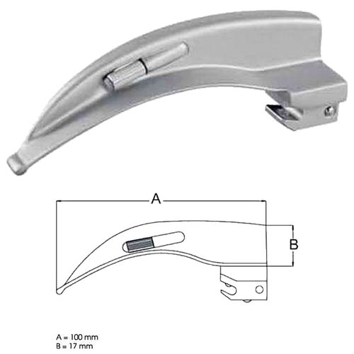 Lâmina Laringoscópio MD Macintosh Curva Nº 2 - unidade Lâmina Laringoscópio MD Macintosh Curva Nº 2 - unidade