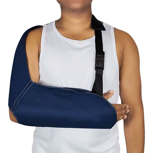 Tipoia Estabilizadora Estofada Velpeau Mercur - Com Orifício - Azul Marinho - GG