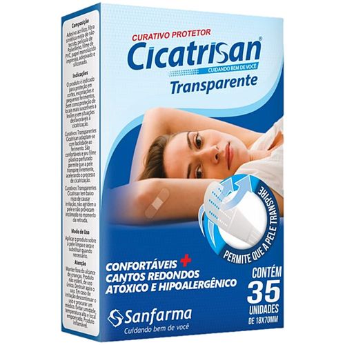 Curativo Transparente Cicatrisan 18x70mm - 35 unidades Curativo Transparente Cicatrisan 18x70mm - 35 unidades
