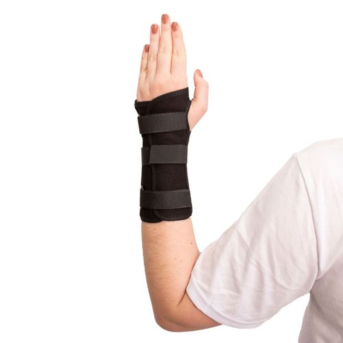 Órtese Curta com Tala para Punho Mercur - Preta - Mão Esquerda - Tamanho M Órtese Curta com Tala para Punho Mercur - Preta - Mão Esquerda - Tamanho M