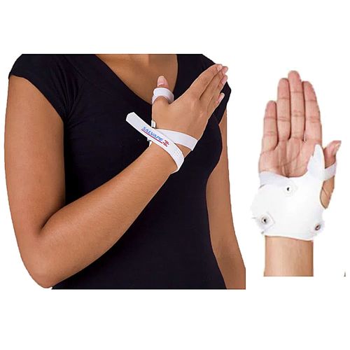 Tala de PVC para Polegar Salvapé PVC Direita Branca - unidade Tala de PVC para Polegar Salvapé PVC Direita Branca - unidade