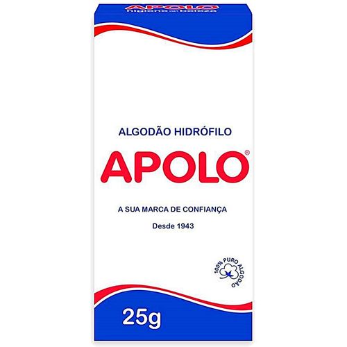 Algodão Hidrófilo Apolo 25g Algodão Hidrófilo Apolo 25g