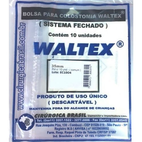 Bolsa de Colostomia Waltex - 35 mm - Com 10 unidades Bolsa de Colostomia Waltex - 35 mm - Com 10 unidades
