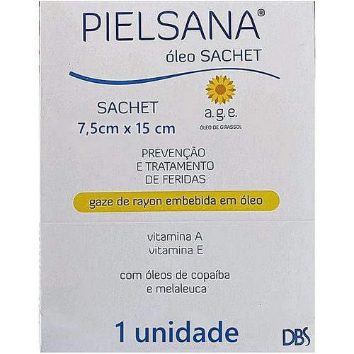 Gaze de Rayon com Óleo AGE Pielsana 7,5x15 cm - Sachet - unidade Gaze de Rayon com Óleo AGE Pielsana 7,5x15 cm - Sachet - unidade