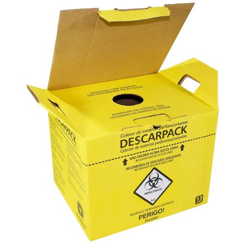 Coletor de Material Perfurocortante Descarpack 13l - unidade Coletor de Material Perfurocortante Descarpack 13l - unidade