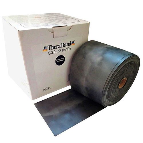 Faixa Elástica para Exercícios TheraBand Preto Forte Especial - metro Faixa Elástica para Exercícios TheraBand Preto Forte Especial - metro