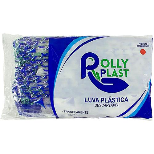Luva Plástica PollyPlast Descartável Estéril - 100 unidades Luva Plástica PollyPlast Descartável Estéril - 100 unidades