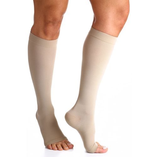 Meia 3/4 Select Comfort Premium Sigvaris - 20-30mmHg - Natural - Aberta - P2 Meia 3/4 Select Comfort Premium Sigvaris - 20-30mmHg - Natural - Aberta - P2