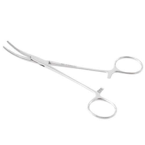 Pinça Kelly em Aço Inoxidável ABC - Curva - 14cm Pinça Kelly em Aço Inoxidável ABC - Curva - 14cm