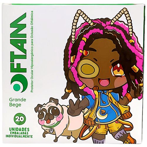 Protetor Ocular Oftam Bege Tam G 20 unidades Protetor Ocular Oftam Bege Tam G 20 unidades