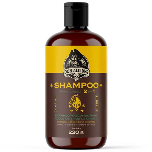 Shampoo Masculino Para Cabelo 2 em 1 - Lemon Bone 230mL Don Alcides Shampoo Masculino Para Cabelo 2 em 1 - Lemon Bone 230mL Don Alcides