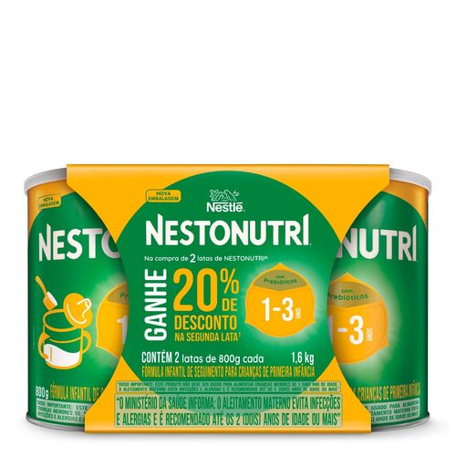 Fórmula Infantil De Seguimento Para Crianças De Primeira Infância Nestonutri 2 Unidades 800G Cada