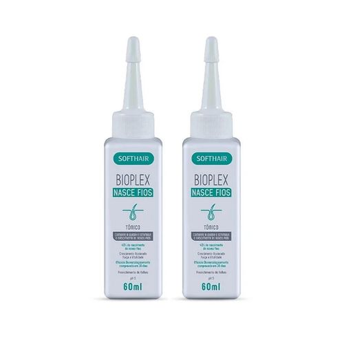 2 Tonico Bioplex Softhair Tratamento Crescimento Cabelo Ralo