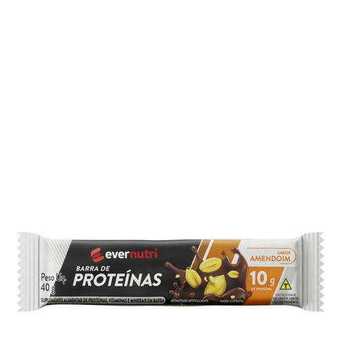 Kit Barra De Proteína Ever Nutri Amendoim 40g 12 Unidades