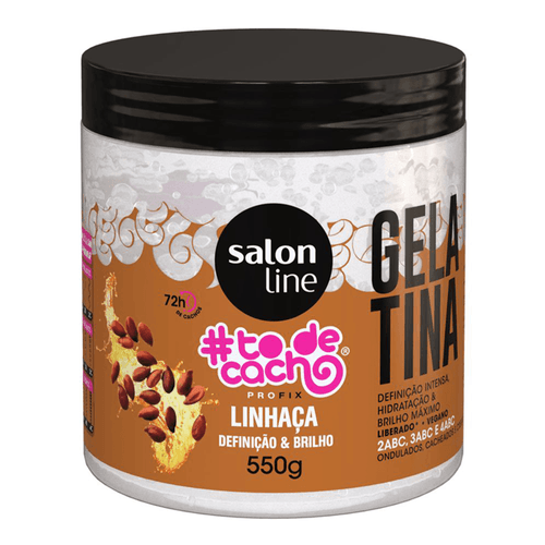 Kit Salon Line Gelatina #To De Cacho Definição & Brilho + Babosa Volume & Hidratação + Rícino Definição & Nutrição 550g Cada