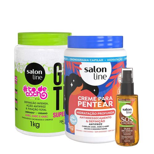 935390317-Kit-Salon-Line-Creme-Hidratacao-Profunda-1kg---Gelatina--To-De-Cacho-Super-Definicao-1kg---oleo-De-Coco-SOS-Cachos-42ml