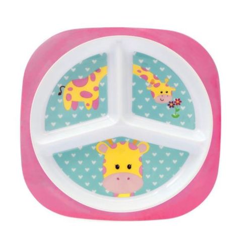Pratinho infantil com divisórias Animal Fun Girafa - Buba Pratinho infantil com divisórias Animal Fun Girafa - Buba