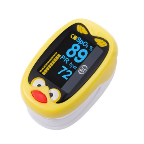 Oxímetro de Pulso Infantil Pediátrico Recarregável K1 Amarelo - BIC Oxímetro de Pulso Infantil Pediátrico Recarregável K1 Amarelo - BIC